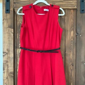 Calvin Klein color block fit-flare dress, sz 12